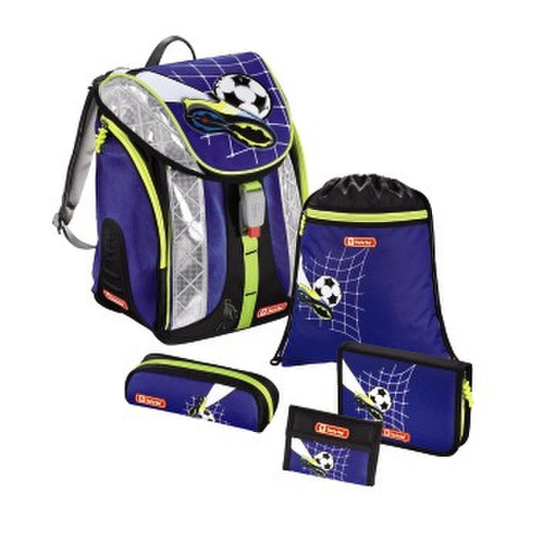 Step by Step Top Soccer Boy School backpack Polyester Blue,Green,Silver