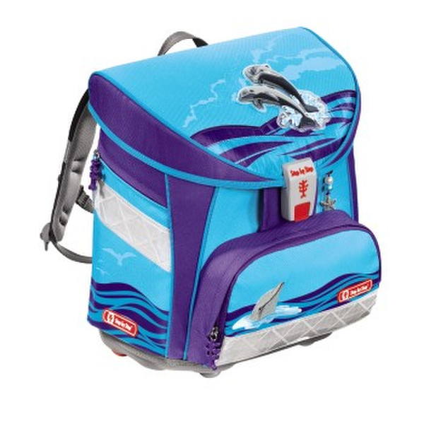 Step by Step Happy Dolphins Boy School backpack Polyester Blue,Violet