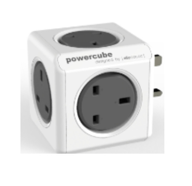 Allocacoc PowerCube Original Grey,White power plug adapter
