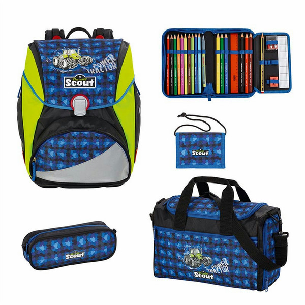 Scout Power Tractor Junge School backpack Blau, Grün