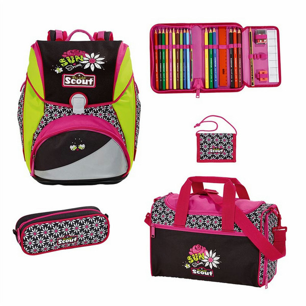 Scout 74510714700 Girl School backpack Black,Green,Pink school bag