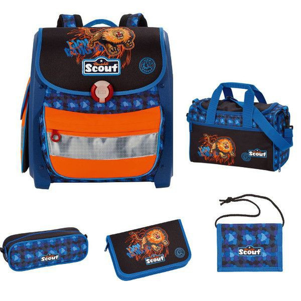 Scout 72500975000 Мальчик School backpack Черный, Синий, Оранжевый школьная сумка