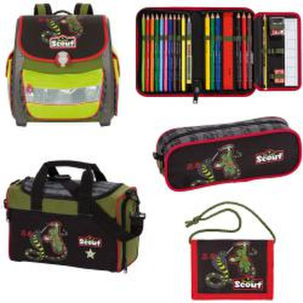 Scout 72500932500 Мальчик School backpack Черный, Зеленый, Серый школьная сумка