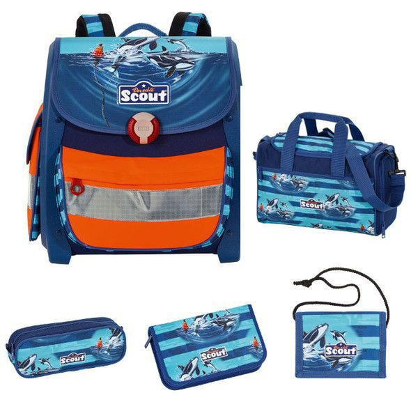 Scout 72500950900 Мальчик School backpack Синий, Оранжевый школьная сумка