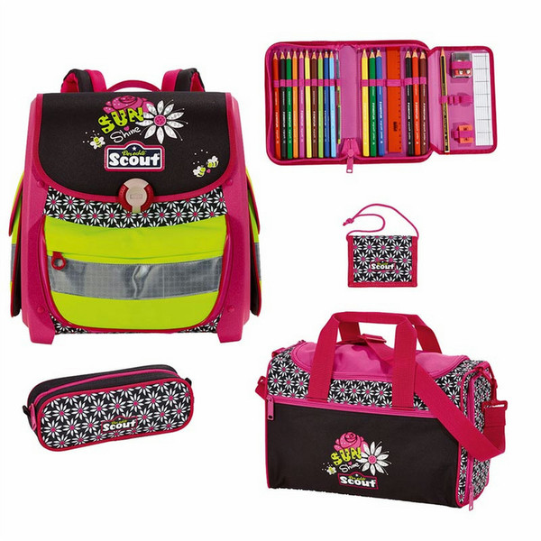 Scout 72500914700 Girl School backpack Black,Green,Pink school bag