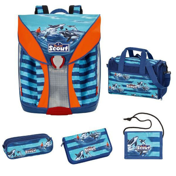 Scout 71500750900 Boy School backpack Blue,Navy,Orange school bag
