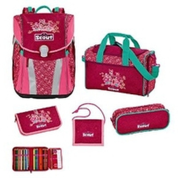Scout 73510787700 Mädchen School backpack Rot, Türkis Schultasche