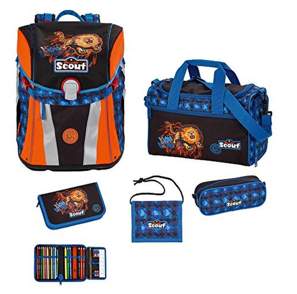 Scout 73510775000 Boy School backpack Black,Blue,Orange school bag