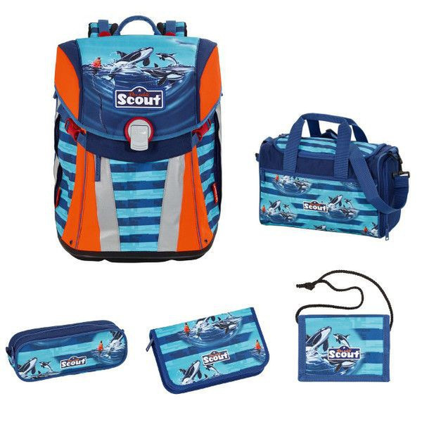 Scout 73510750900 Boy School backpack Blue,Orange school bag