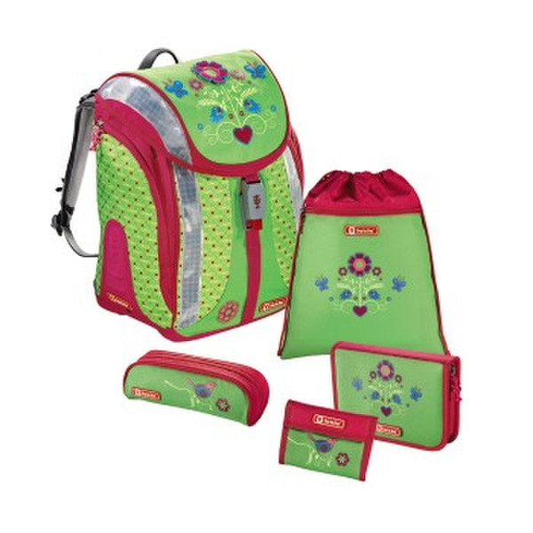 Step by Step Country Flower Girl School backpack Polyester Green,Red