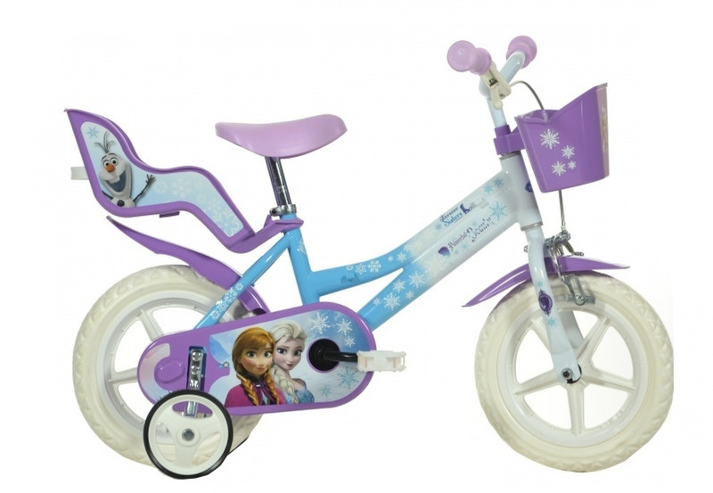 Dino Bikes 126RL-FZ Mädchen Stadt Stahl Blau, Violett, Weiß Fahrrad