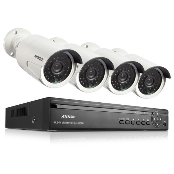 Annke 4CH 720P HD PoE NVR Wired 4channels video surveillance kit