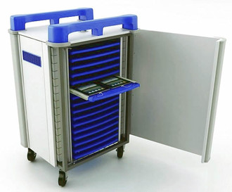 Monarch Computer Furniture TabCabby 32 H Tablet Multimedia trolley Blue,Grey,White