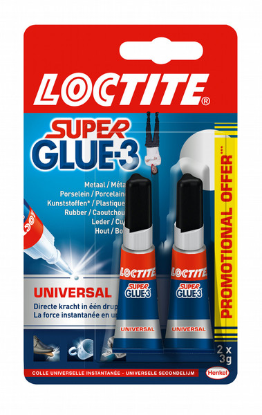 Loctite secondelijm Super Glue Universal, blister met 2 stuks