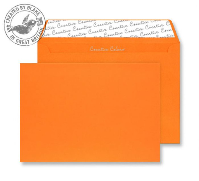 Blake Creative Colour Wallet Peel and Seal Pumpkin Orange C5 162x229mm 120gsm (Pack 25)