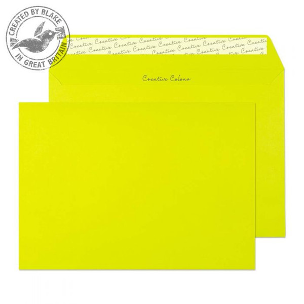 Blake Creative Colour Wallet Peel and Seal Acid Green C5 162×229mm 120gsm (Pack 25)