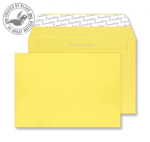 Blake Creative Colour Wallet Peel and Seal Banana Yellow C4 229×324mm 120gsm (Pack 10)