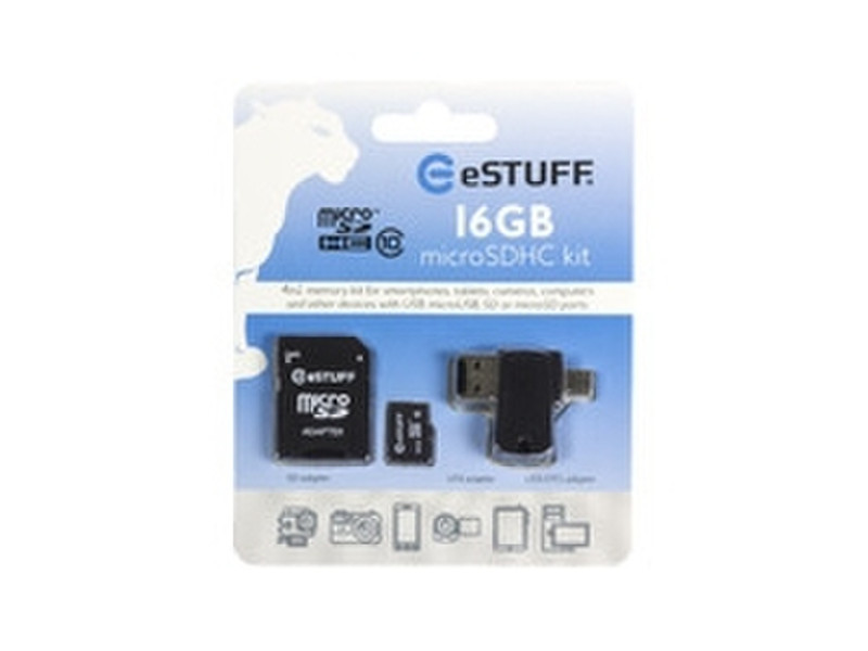 eSTUFF 16GB MicroSD 16ГБ MicroSD Class 10 карта памяти