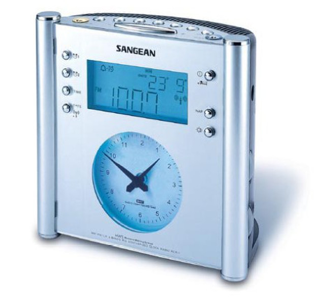Sangean Digital Atomic Clock Radio RCR-1 Часы Цифровой Cеребряный радиоприемник