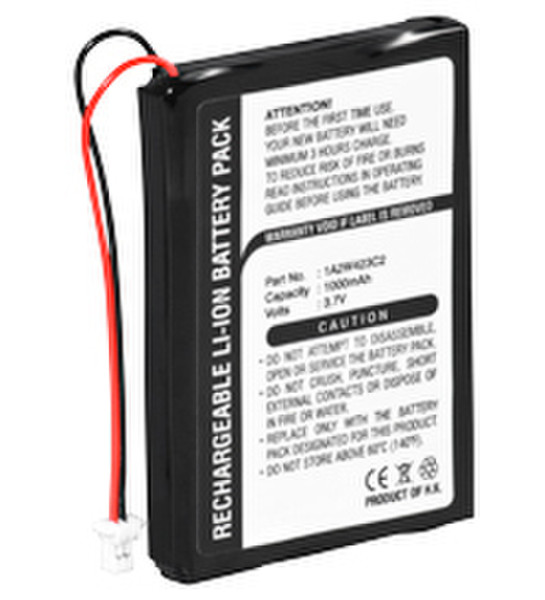 Wentronic GPS f/ Garmin iQue 3200/3600, 1000mAh Li-Ion Lithium-Ion (Li-Ion) 1000mAh 3.7V rechargeable battery