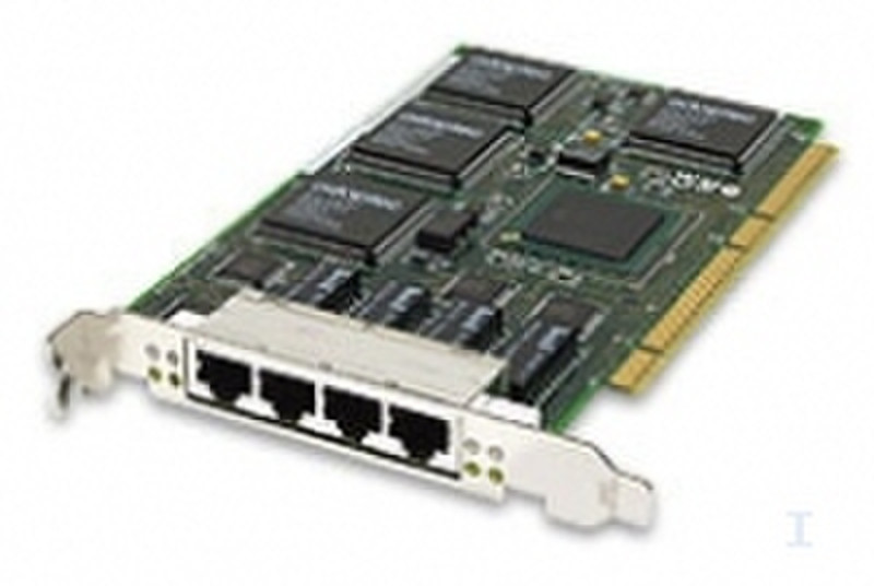 Adaptec 4-Port, 64-bit/66 MHz PCI 10/100 Mbps Ethernet LAN adapter + SW Internal 100Mbit/s networking card