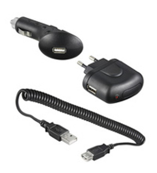 Wentronic TRA KIT USB 500mA 3in1 USB Lade-Kit (lose Ware) Stromversorgung übe Schwarz Netzteil & Spannungsumwandler