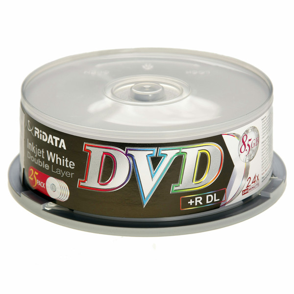 Ritek DRD+858-RDIWN-CB25 8.5ГБ DVD+R DL 25шт чистый DVD