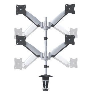 Sopar 23262 27" Clamp Black,Silver flat panel desk mount