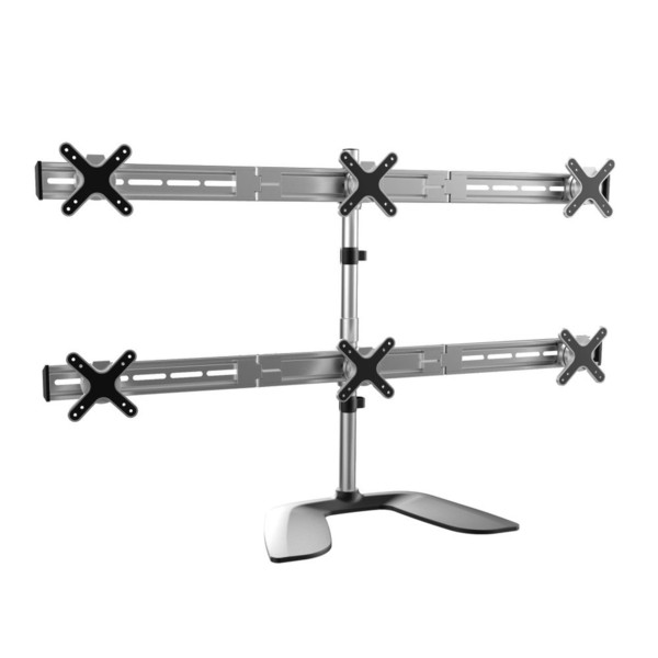 Sopar 23282 23" Freestanding Black,Silver flat panel desk mount