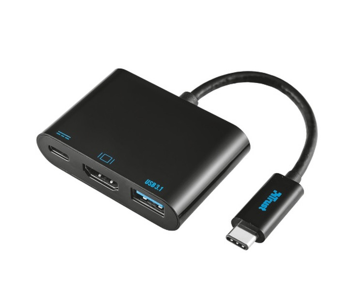 Trust 21260 USB 3.1 HDMI, USB Черный кабельный разъем/переходник