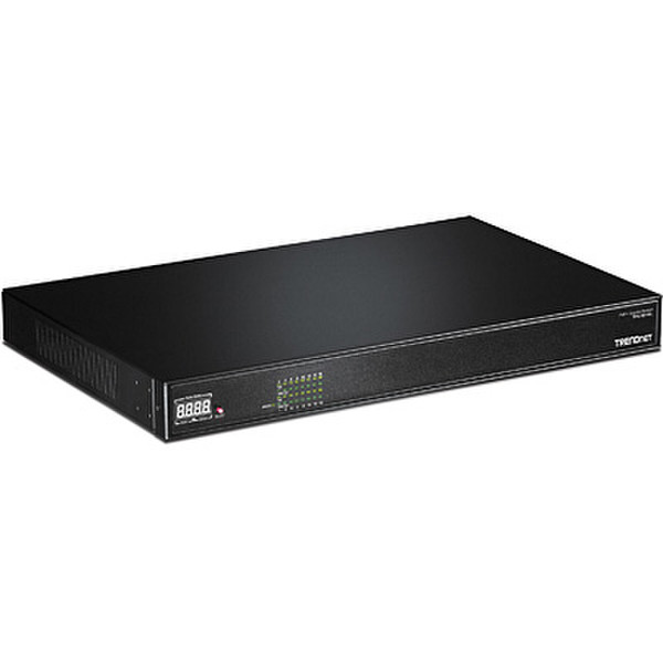 Trendnet TPE-3016L Gigabit Ethernet (10/100/1000) Energie Über Ethernet (PoE) Unterstützung 1U Schwarz Netzwerk-Switch