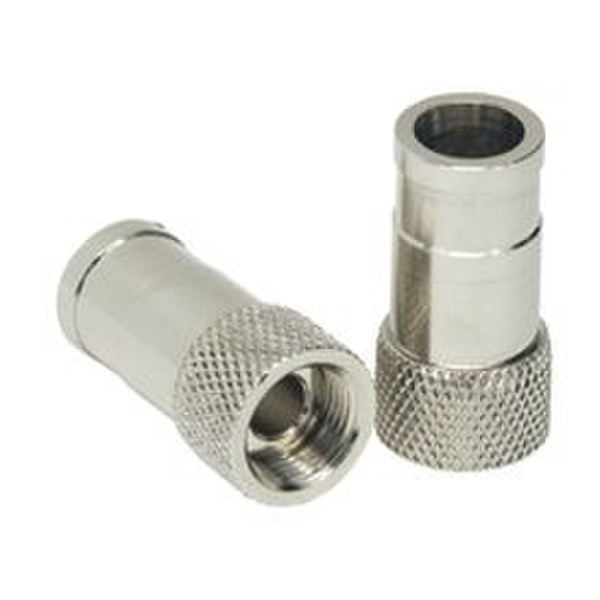 Ideal Push-on F-Connectors RG-6 Silver wire connector
