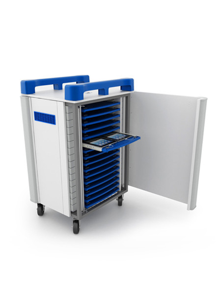 Monarch Computer Furniture TabCabby 32 Charge & Sync H Tablet Multimedia trolley Blue,Grey,White