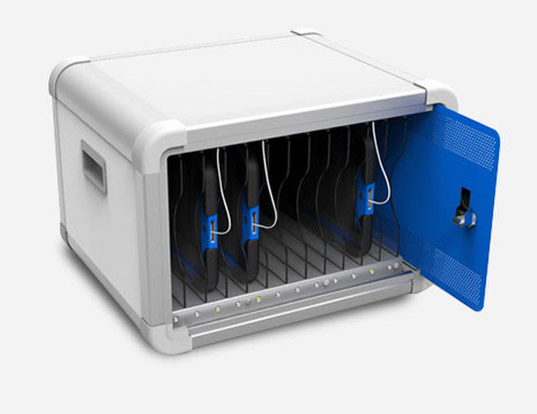 Monarch Computer Furniture DeskCabby 12 Charge & Sync Tablet Multimedia stand Blau, Grau