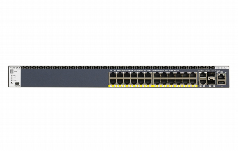 Netgear M4300-28G-PoE+ Управляемый 10G Ethernet (100/1000/10000) Power over Ethernet (PoE) 1U Черный