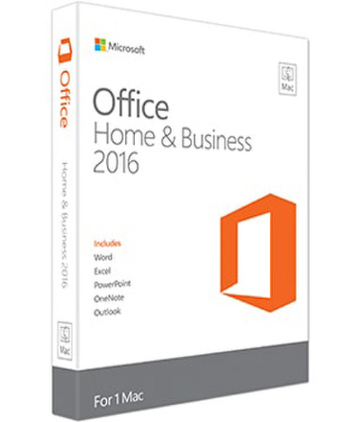 Microsoft Office Mac Home & Business 2016, EN 1Benutzer Englisch