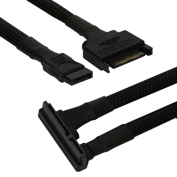 Nanoxia NXSKKAG 0.45м Черный кабель SATA