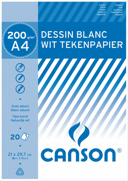 Canson 200237203 A4 (210×297 mm) Weiß Druckerpapier