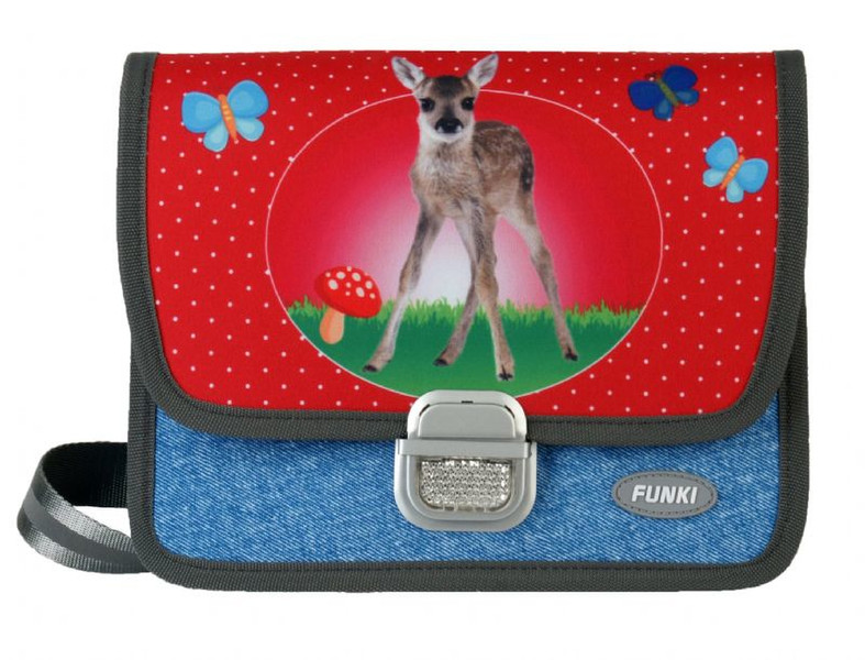 Funki 6020.003 Girl School messenger Fabric,Metal Blue,Red school bag