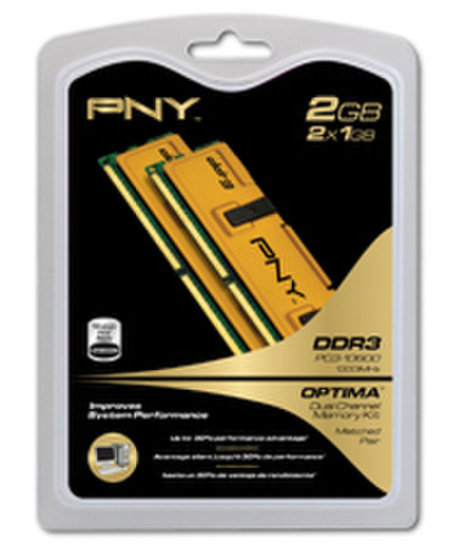 PNY 2GB DDR3 SDRAM 2GB DDR3 1333MHz memory module