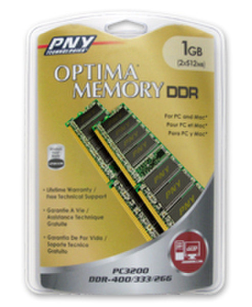 PNY 1GB DDR SDRAM 1GB DRAM memory module