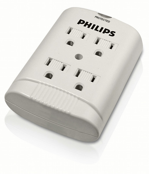 Philips SPP2304WA Wall tap 4 outlets Surge protector