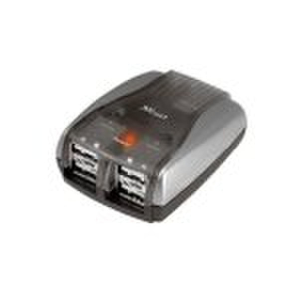 Trust 4 Port USB2 Hub HU-4140p 480Мбит/с Cеребряный хаб-разветвитель