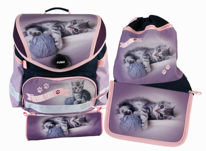Funki Funny Bag Девочка Ткань Фиолетовый школьный набор