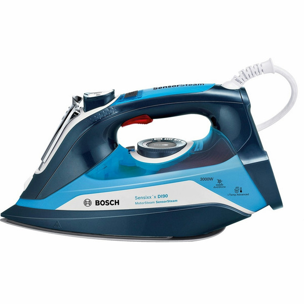 Bosch TDI903031A Steam iron CeramicGlide soleplate 3000W Blue iron