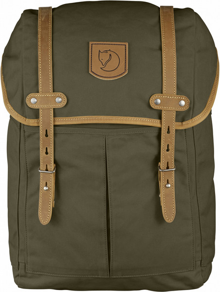 Fjällräven 24205633 Cotton,Leather,Polyester Brown,Green backpack