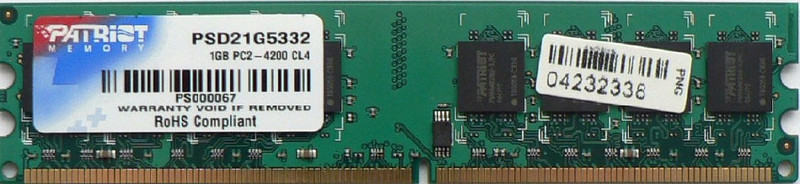 Patriot Memory 1GB DDR2 240-pin DIMM Kit 1ГБ DDR2 533МГц модуль памяти