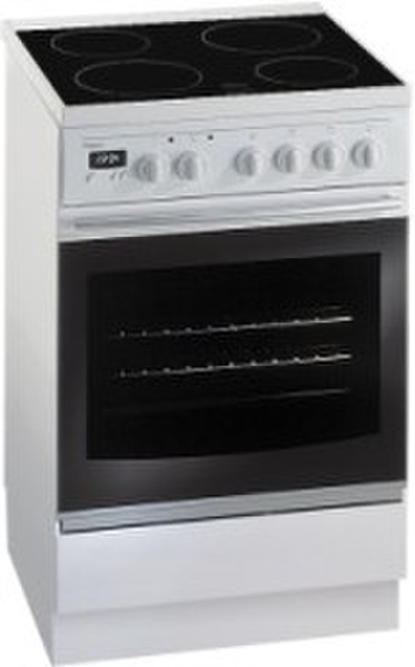 Pelgrim PF 64 RVS Keramische fornuis, 55 cm breed Freistehend Electric hob Weiß