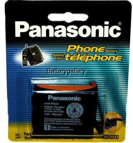 Panasonic HHR-P501A Nickel-Metal Hydride (NiMH) 700mAh 3.6V rechargeable battery