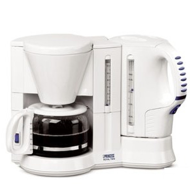 Princess Royal Twin, White Drip coffee maker 2L 10-12cups White